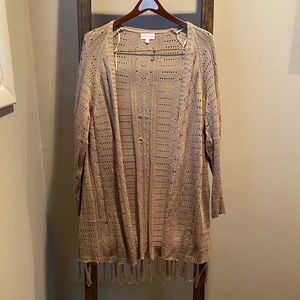 Lightweight Cardigan with Fringe
